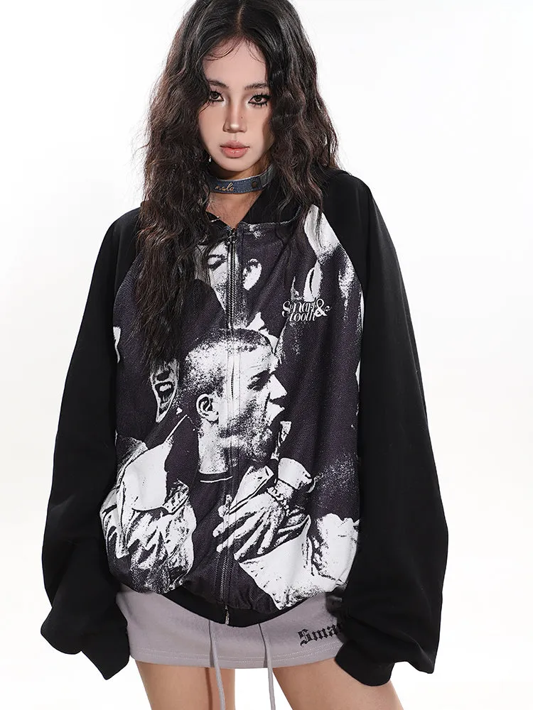 【24s February.】Punk Goth Print Hoodie