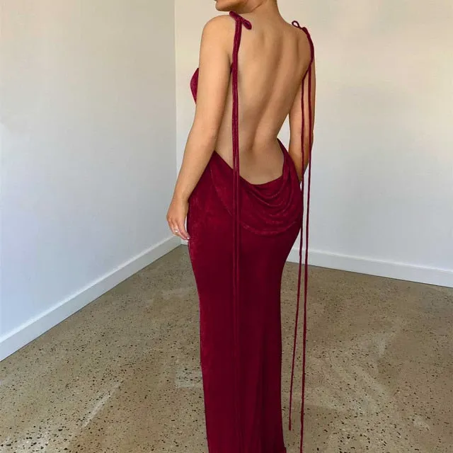 A&A Backless Maxi Dress