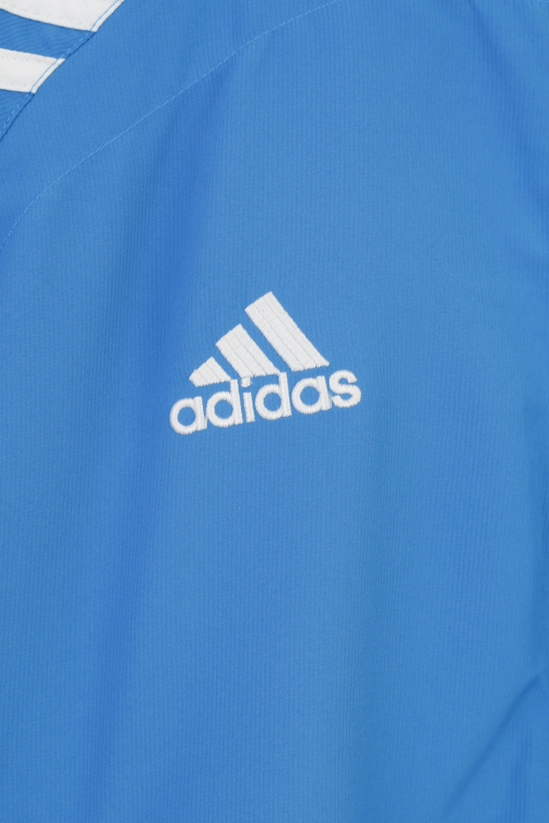 Adidas Men 38 40 174 M Jacket Blue Vintage Full Zipper Lightweight Sportswear Top