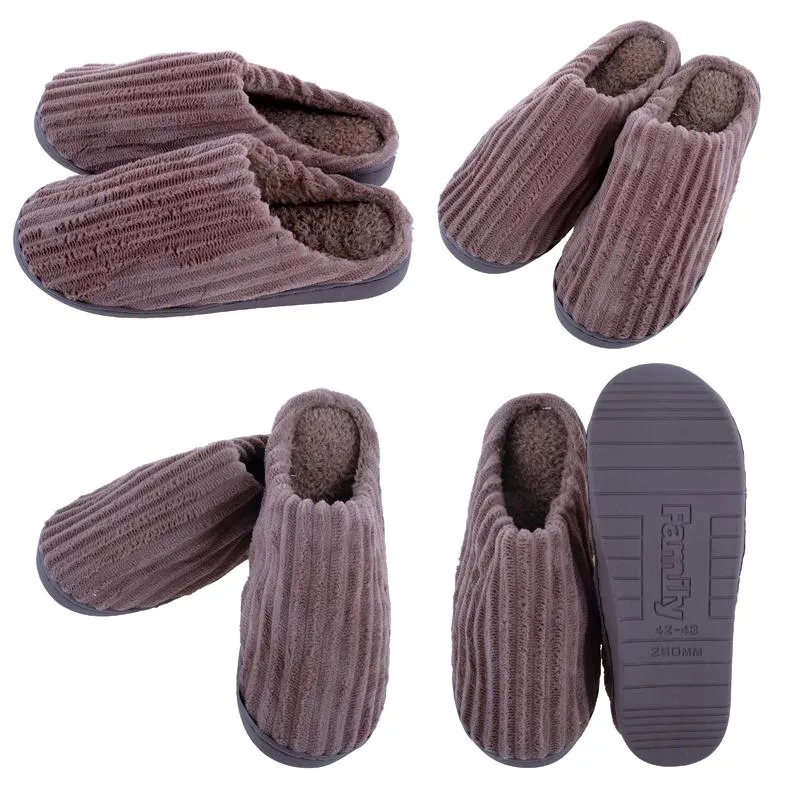 Adults Winter Slippers Slip On Cord