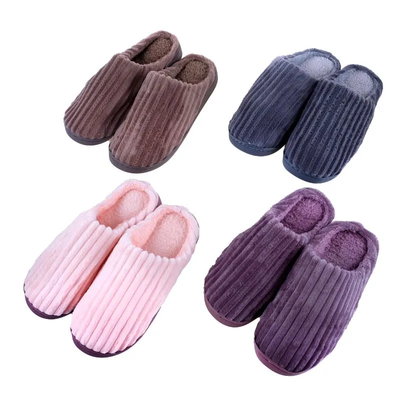 Adults Winter Slippers Slip On Cord