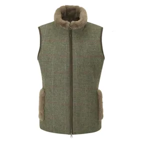 Alan Paine Combrook Tweed Ladies Gilet - Heath