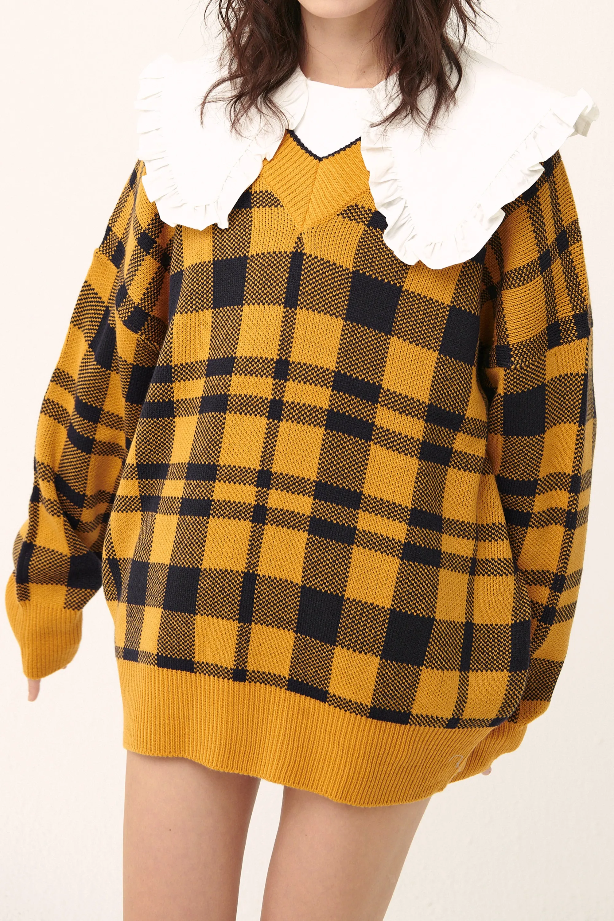 Alexis Oversized Sweater in Plaid