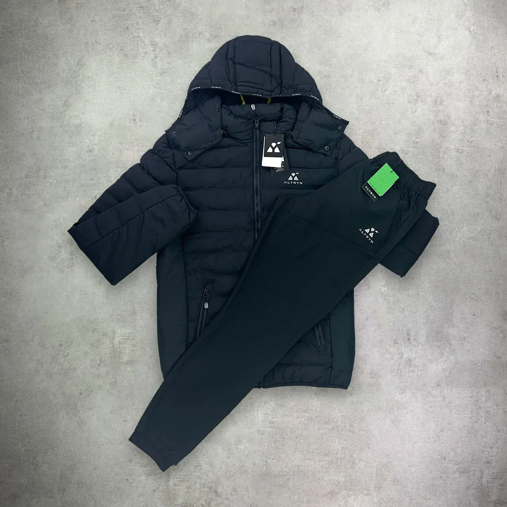 Altryn Skiddaw Puffer Jacket/Pant Tracksuit Cargo Set Black