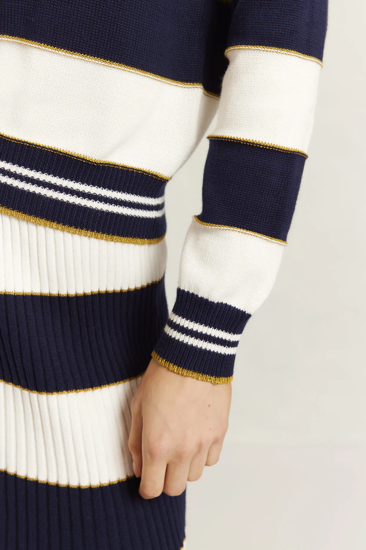 Amalfi Polo Sweater in Navy