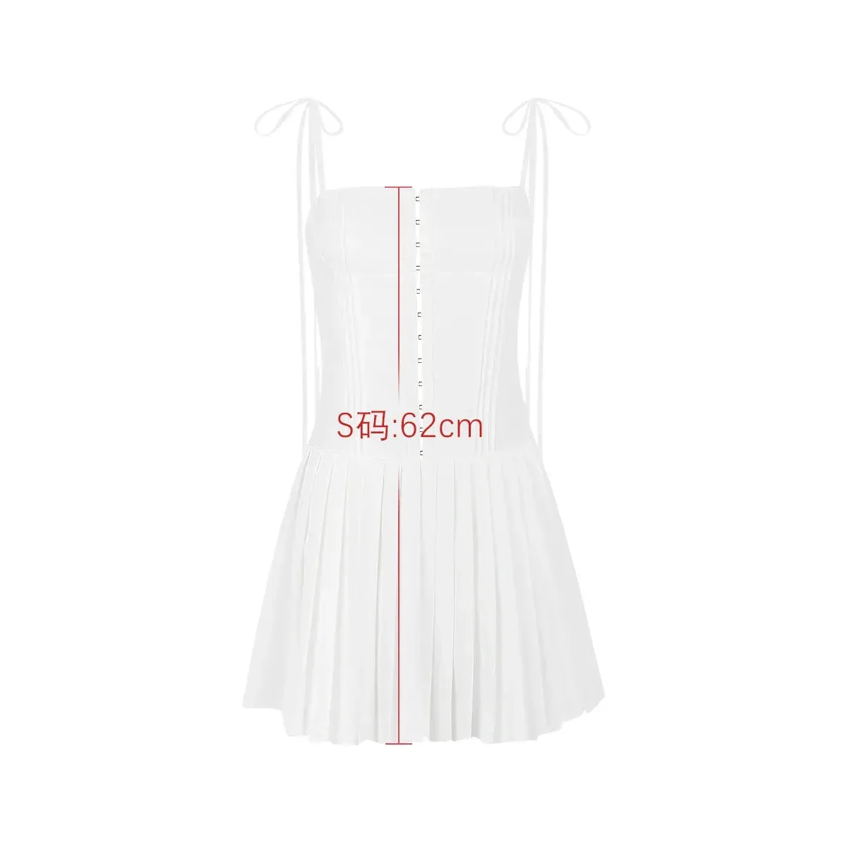 Amozae-hoco dresses Suninheart Summer White A Line Dress Elegant Spaghetti Strap Bodycon Party Dresses Casual Ruched Holiday Dress Women 2024