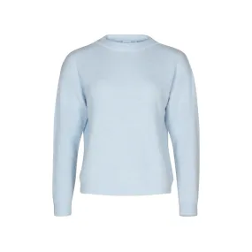 Antonia Long Sleeve Merino Wool Knit - Cool Blue