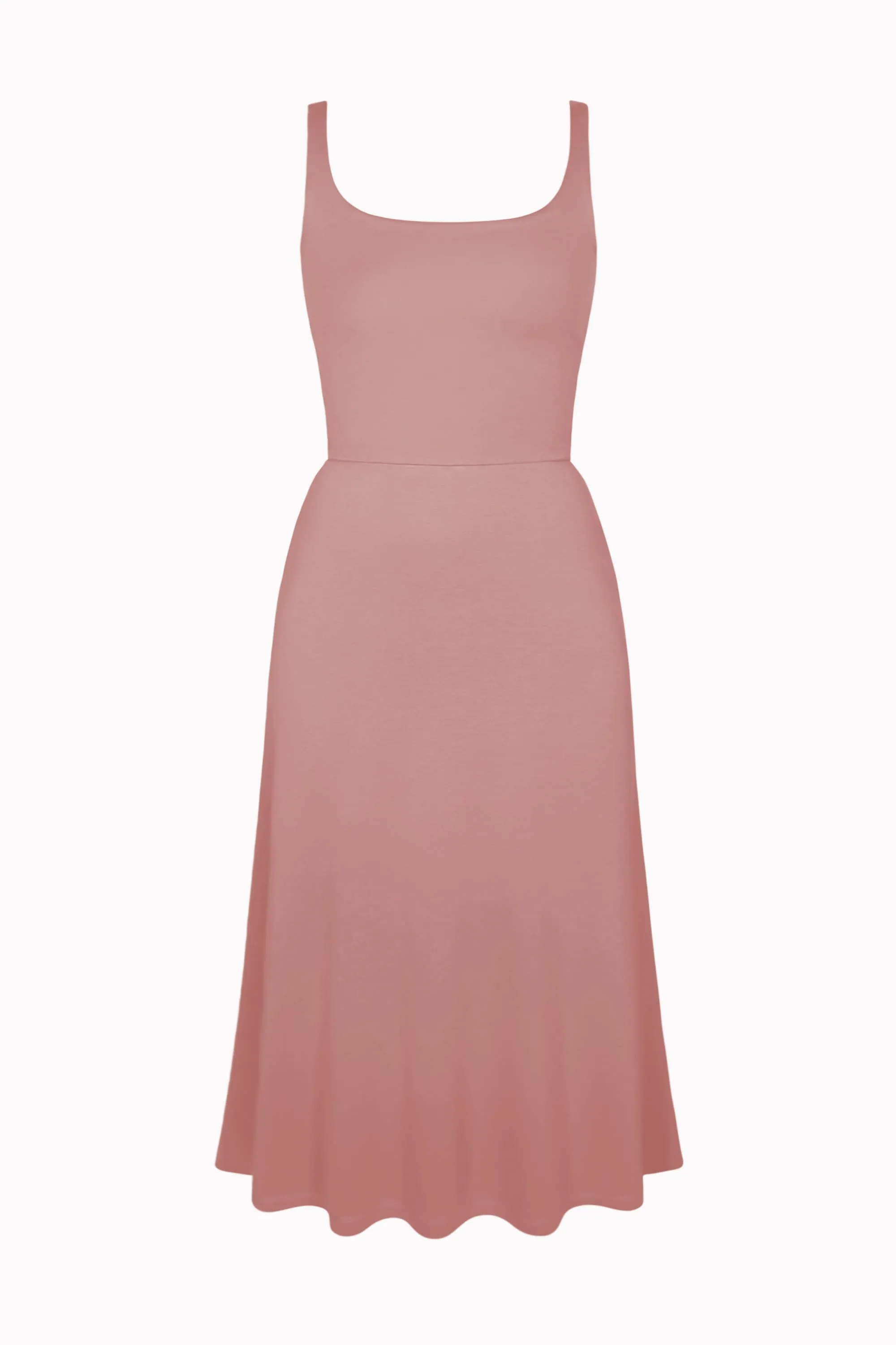 BCI Cotton A-Line Midi Dress -- Light Pink