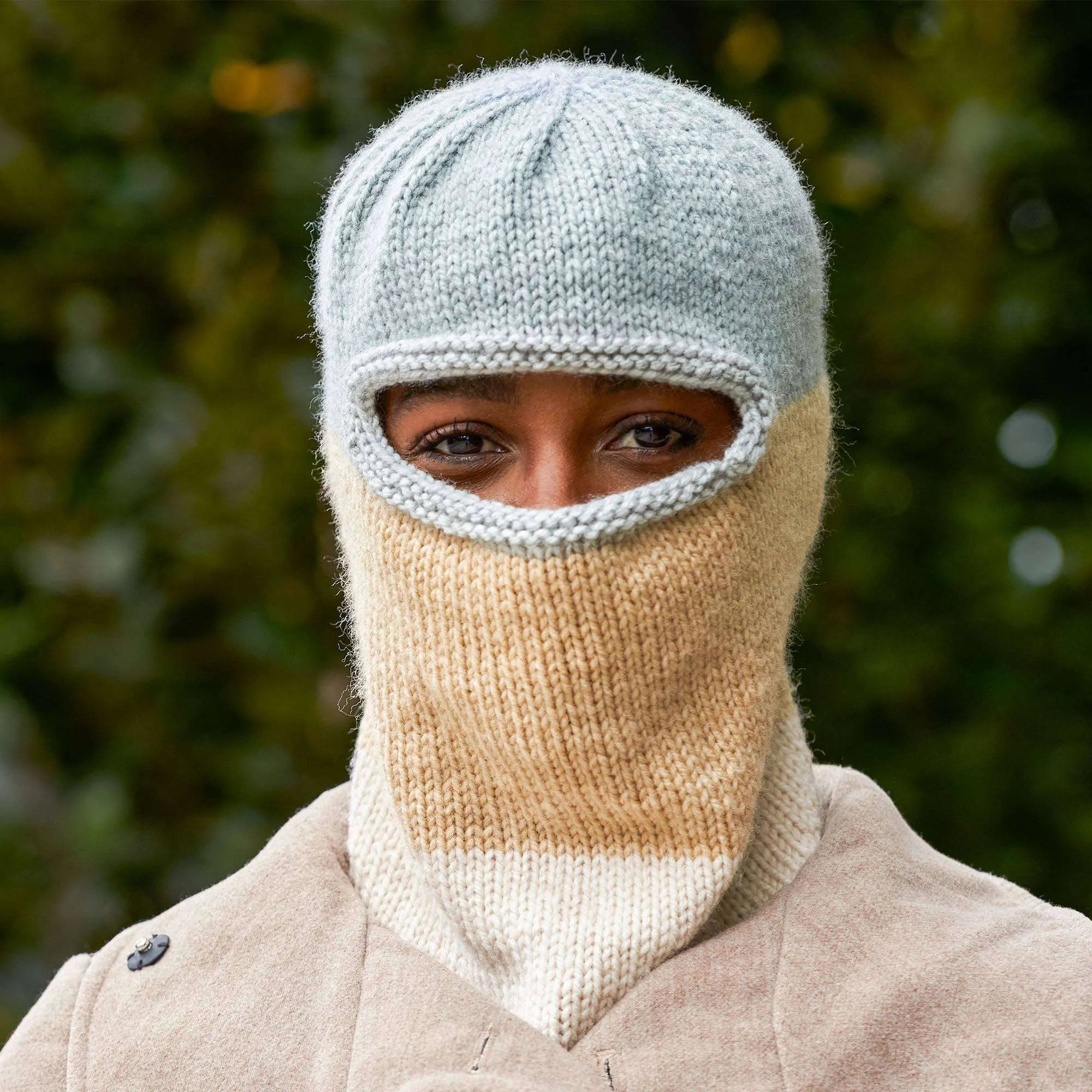 Bernat Striped Knit Balaclava