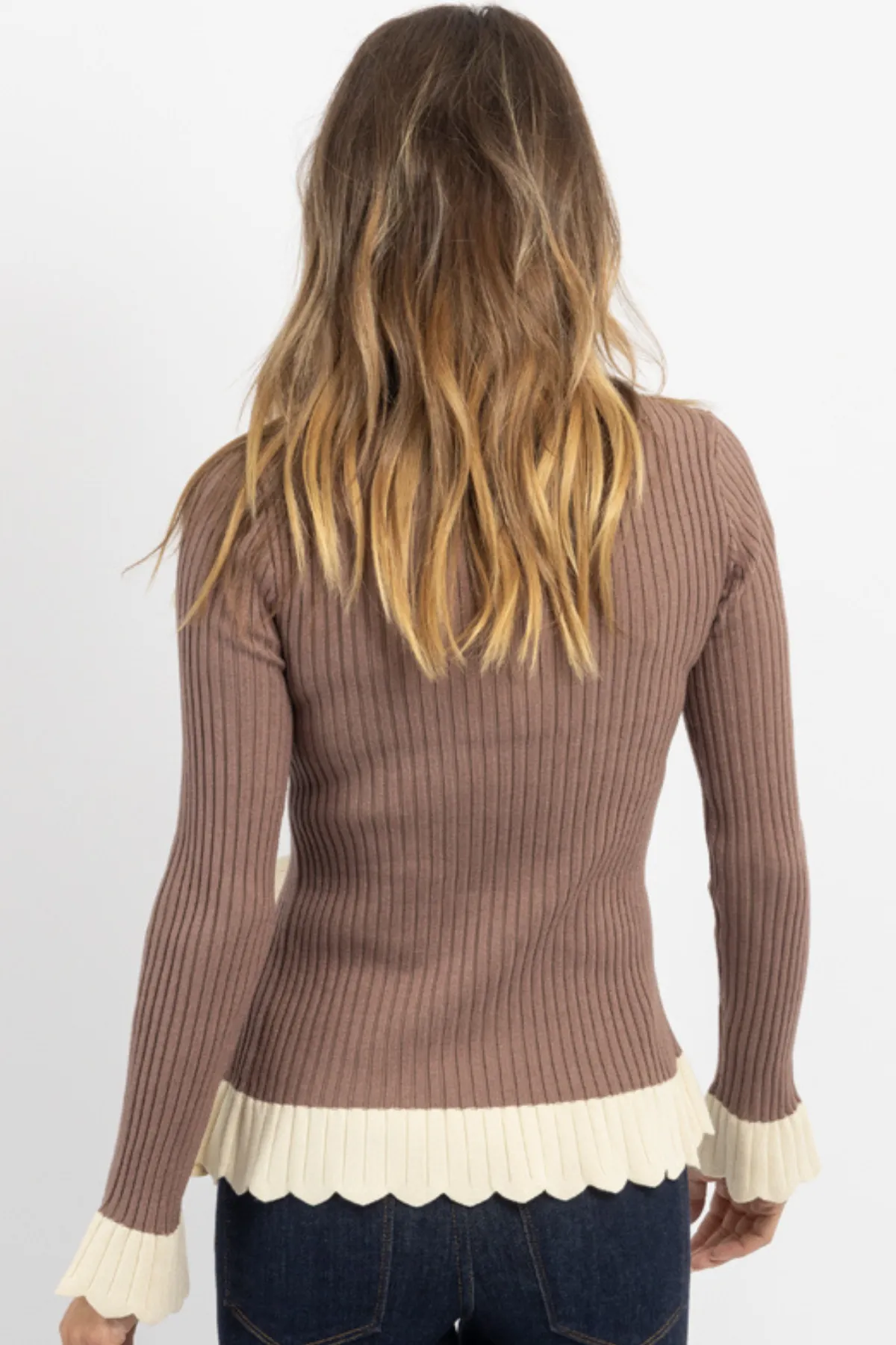 BIG DIPPER CHOCO KNIT TOP