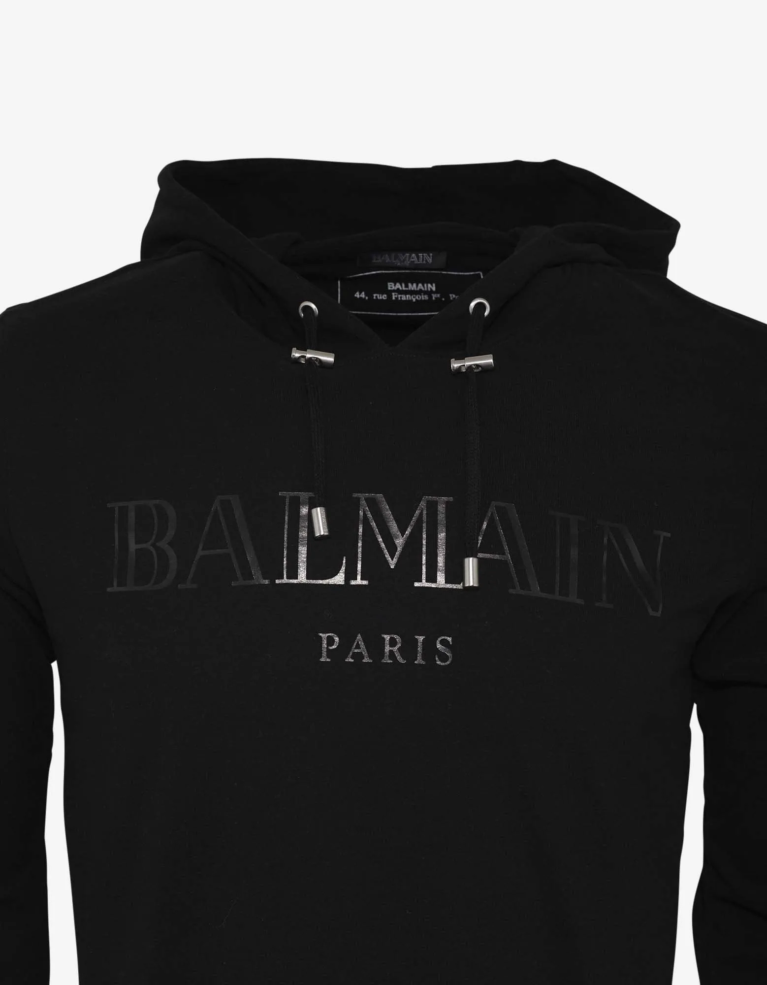 Black Logo Print Hooded T-Shirt