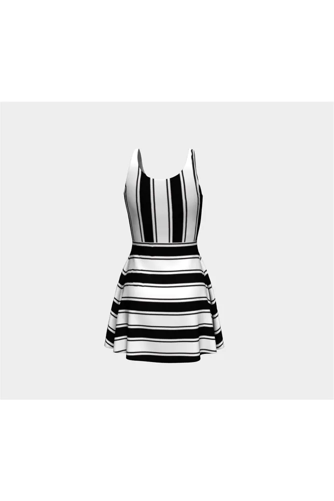 Boldly Striped Flare Dress