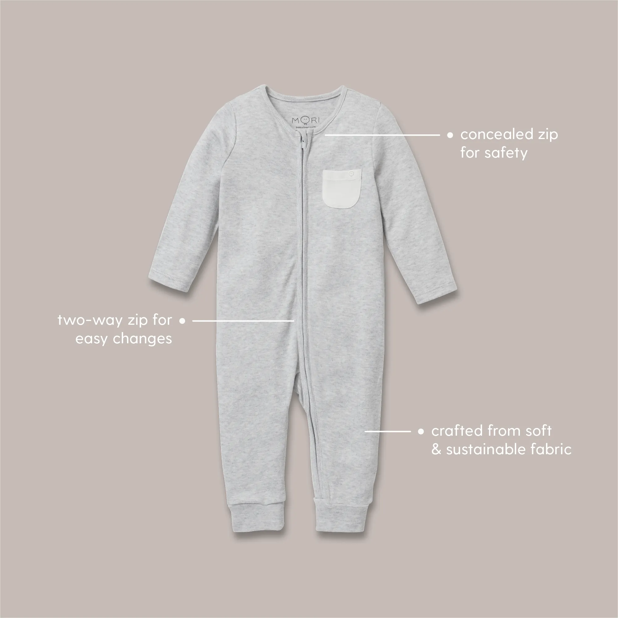 Botanical Clever Zip Romper 4 Pack