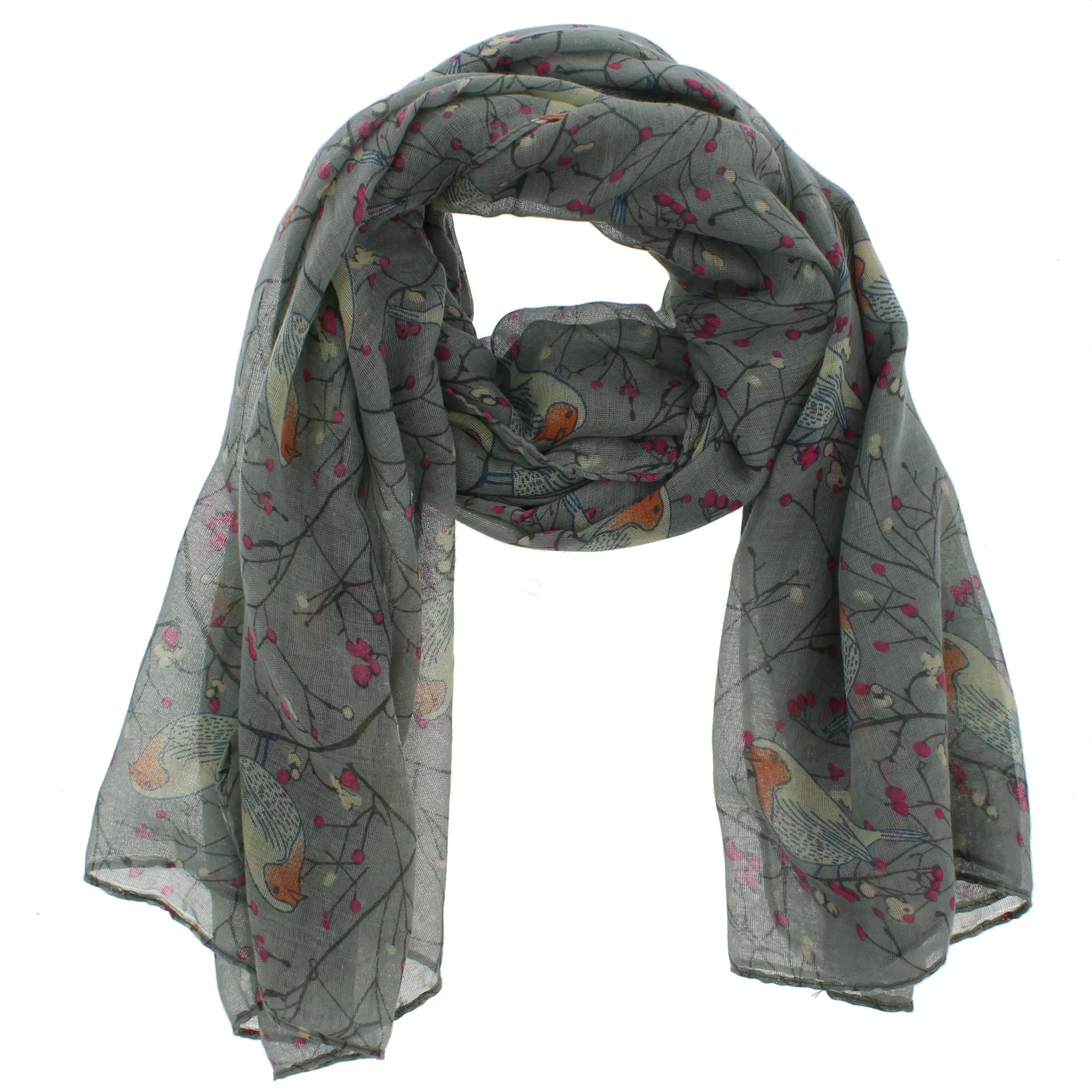 Branches & Robins Print Scarf