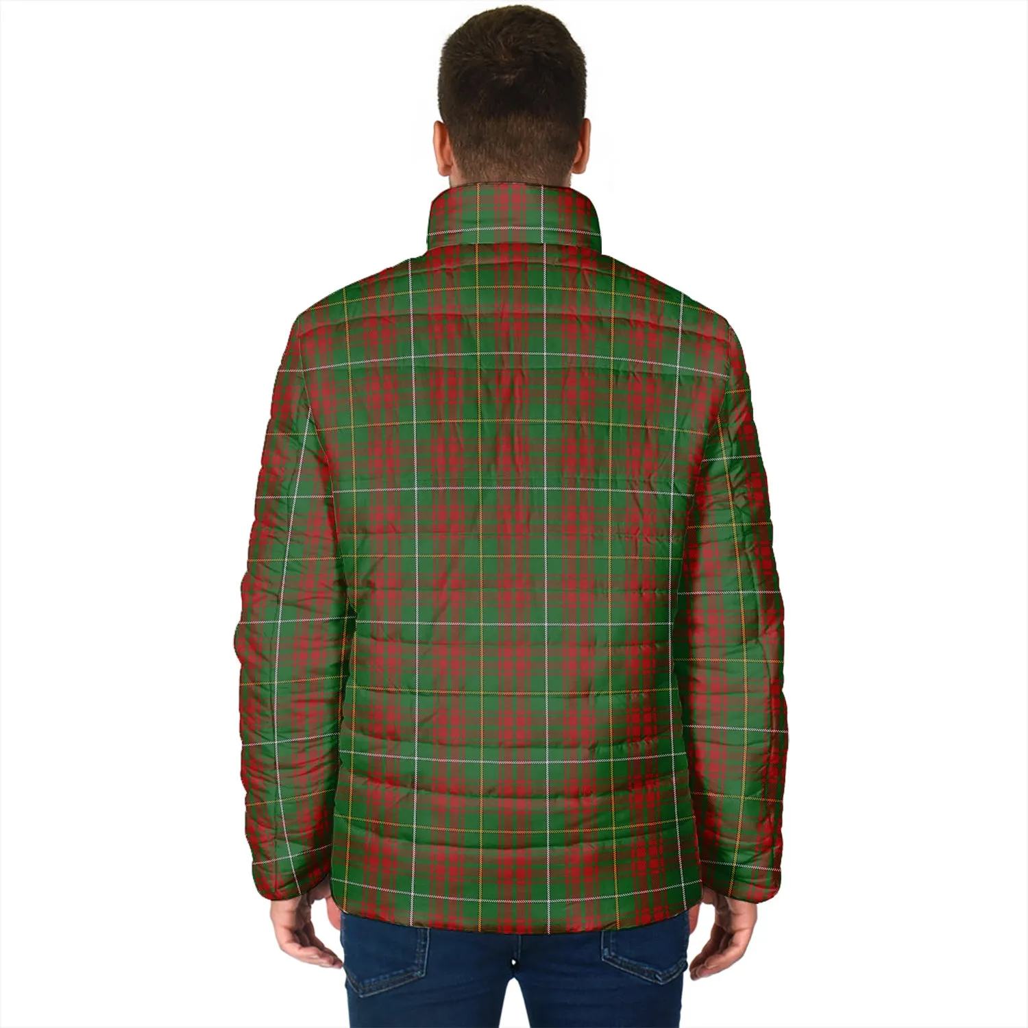 Bruce Hunting Tartan Padded Jacket with Family Crest