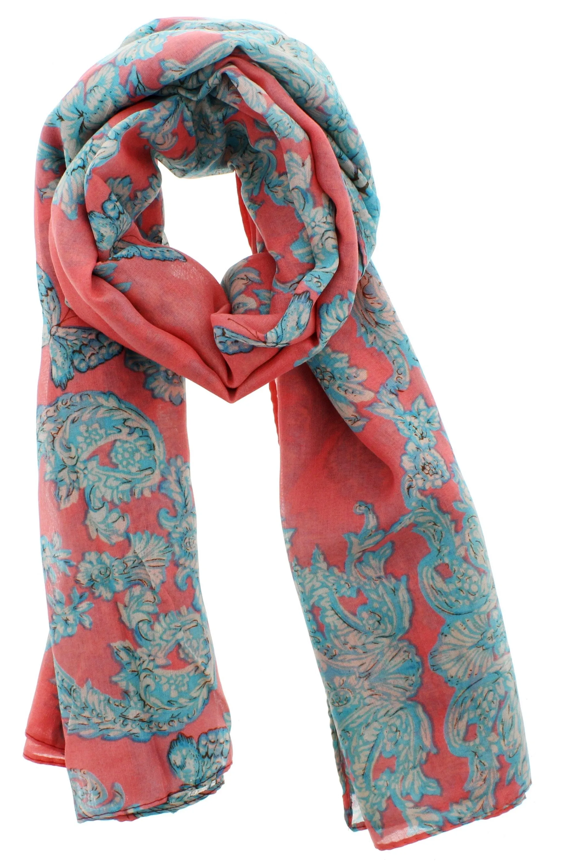 Butterflies Floral Print Scarf