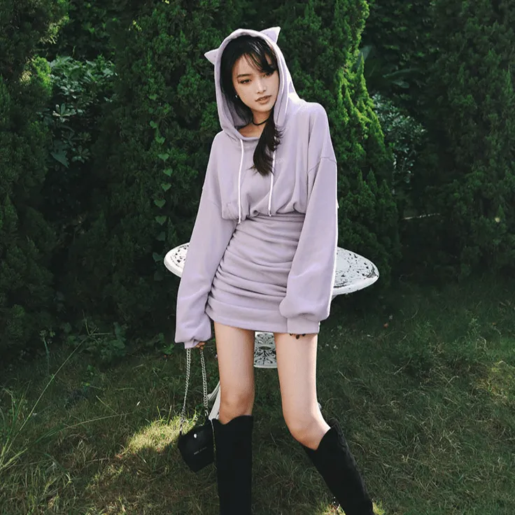 Cat Ear Hooded Dress: Dress different