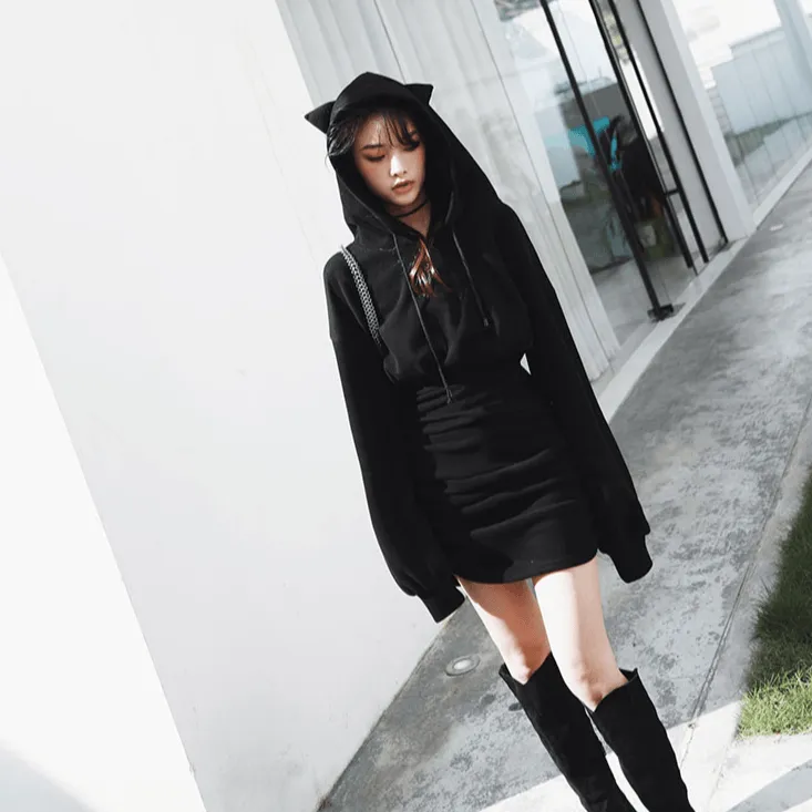 Cat Ear Hooded Dress: Dress different