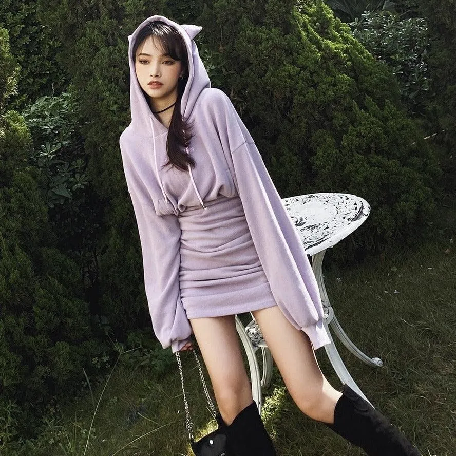 Cat Ear Hooded Dress: Dress different