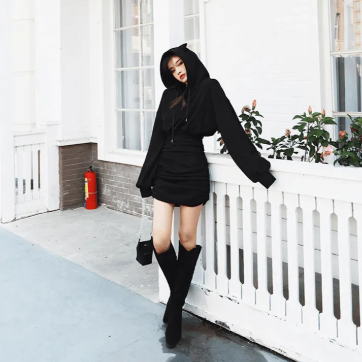 Cat Ear Hooded Dress: Dress different