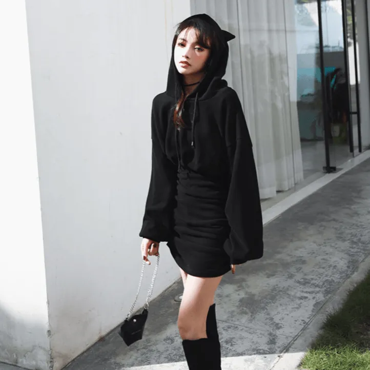 Cat Ear Hooded Dress: Dress different