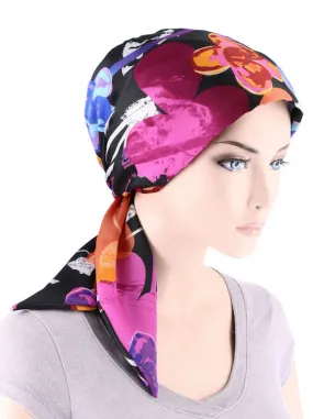 CFS-1147#Chemo Fashion Scarf Plum Water Floral