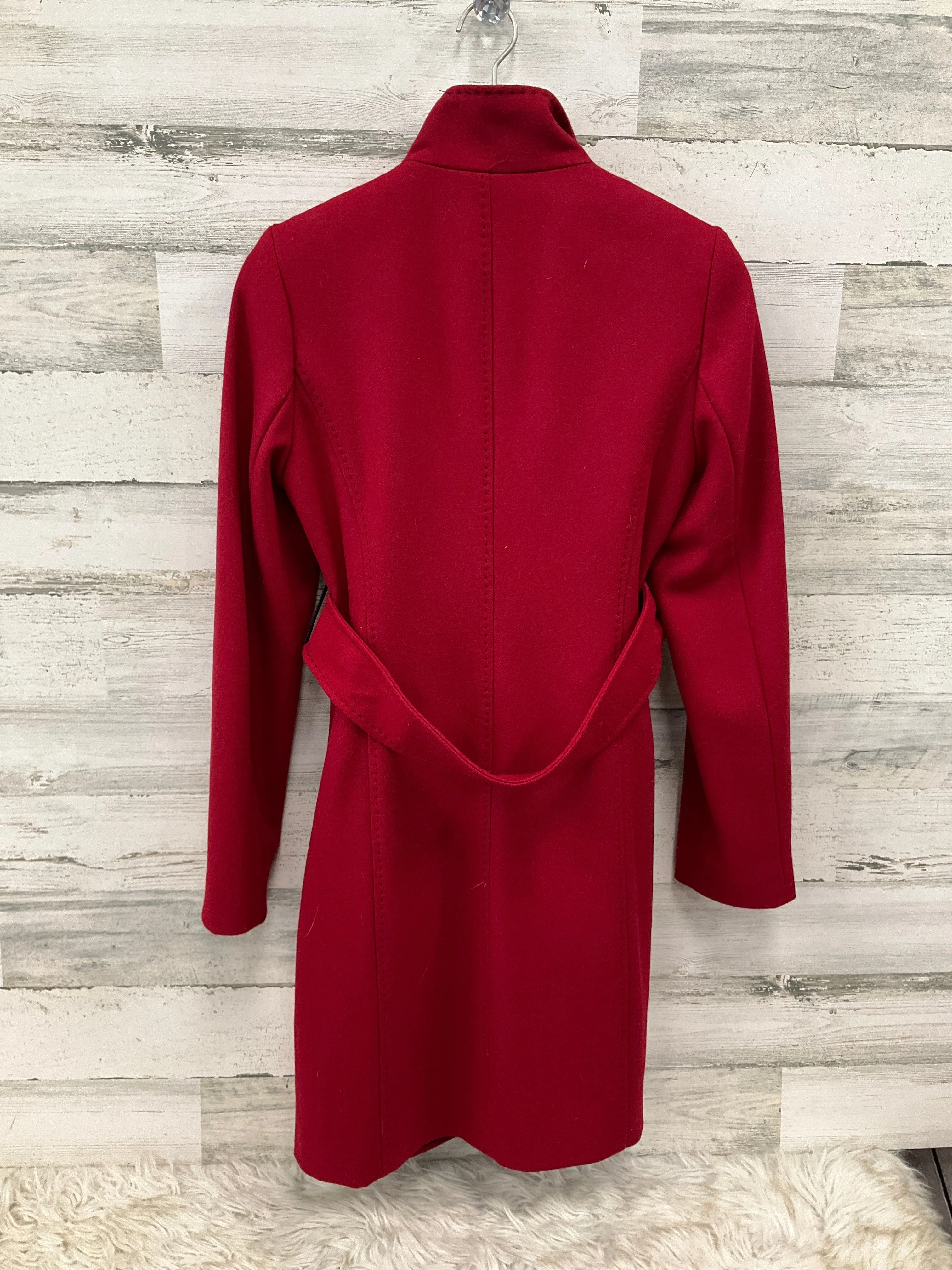 Coat Peacoat By Via Spiga In Red, Size: 4