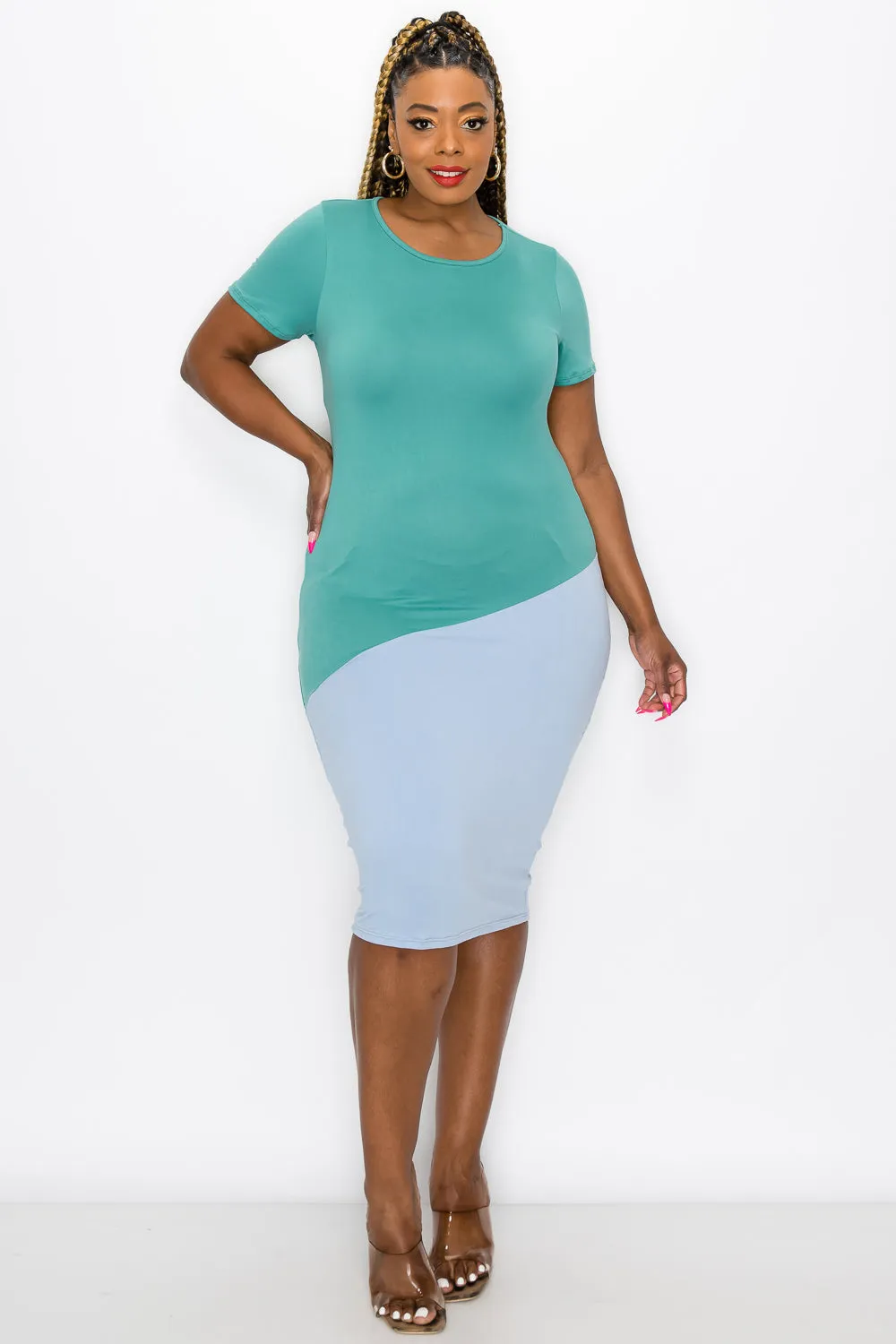 Colorblock Bodycon Dress