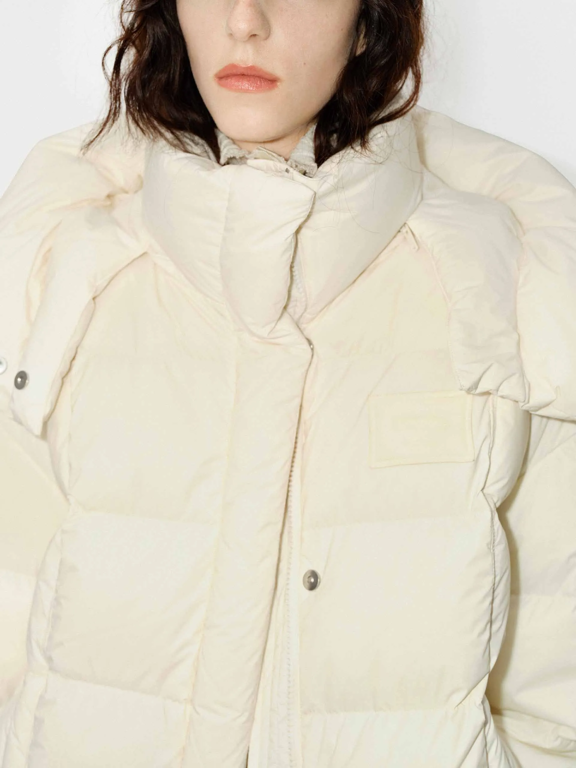 Cropped Hooded Puffer Jacket