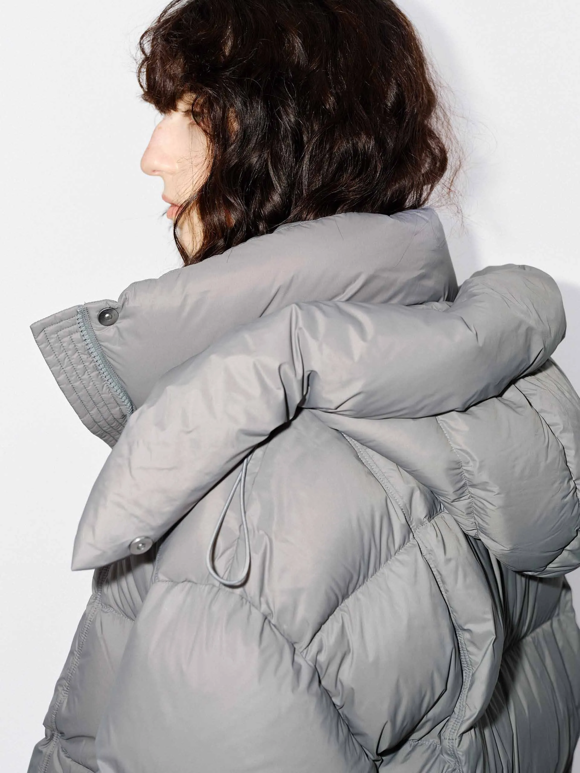 Cropped Hooded Puffer Jacket