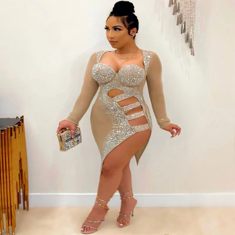 Curves in Glitter Plus Size Bodycon Dress