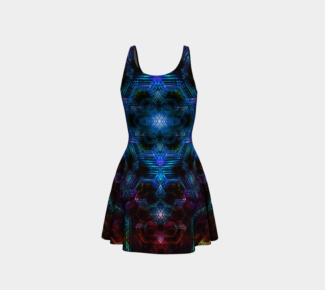 Dark Hexatrip | Flare Dress | Yantrart Design