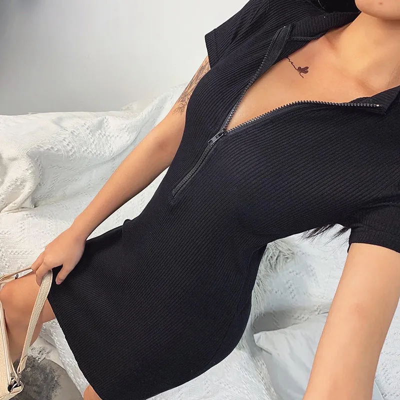 Deep V-neck Bodycon