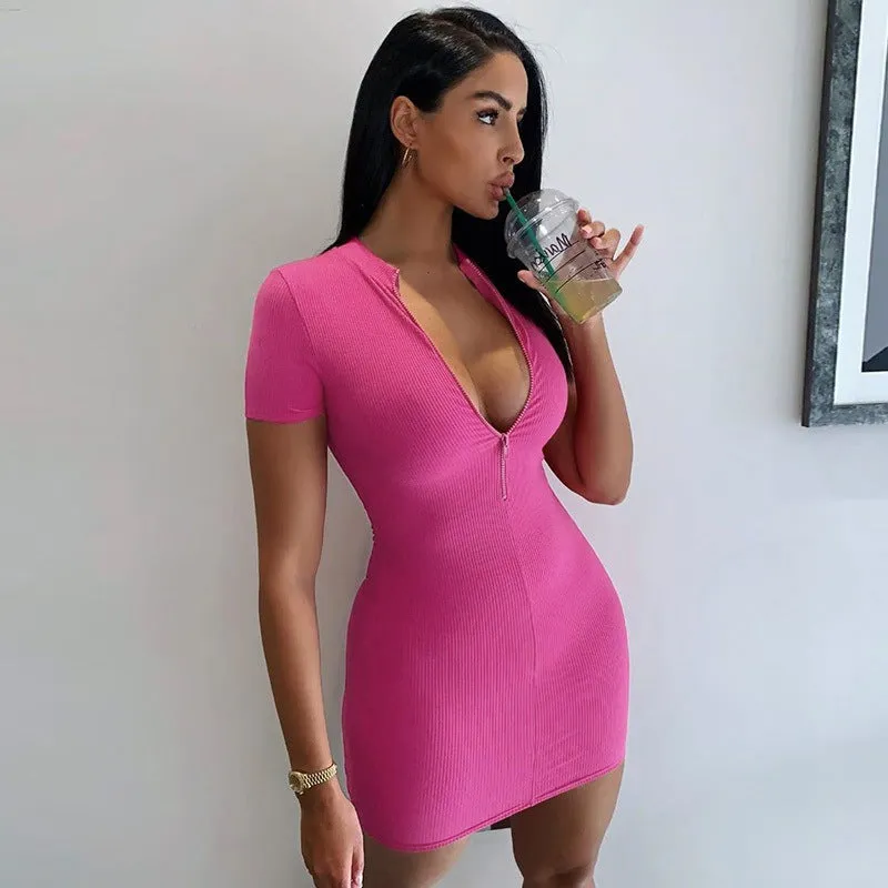 Deep V-neck Bodycon