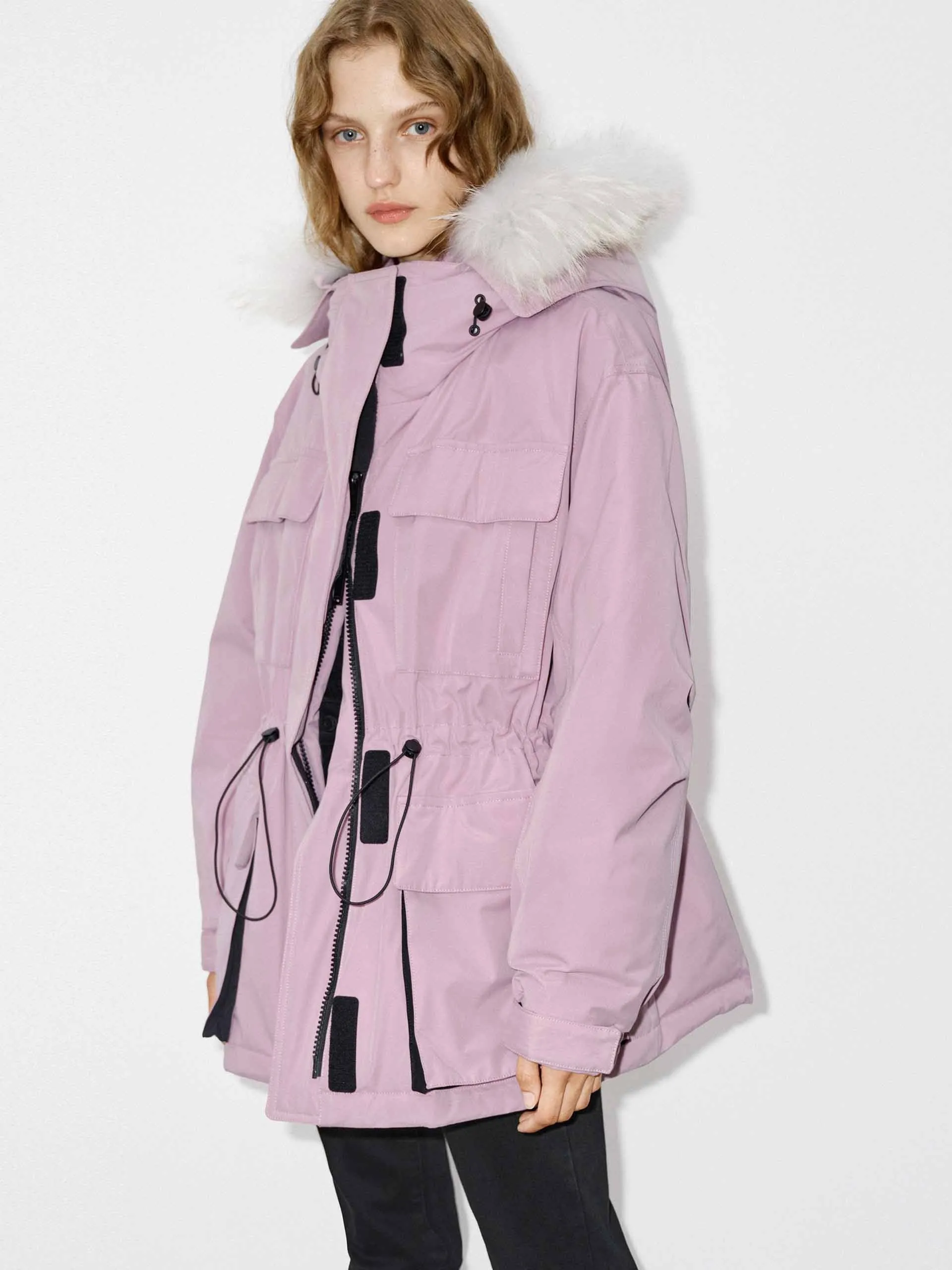 Drawstring Hooded Puffer Jacket