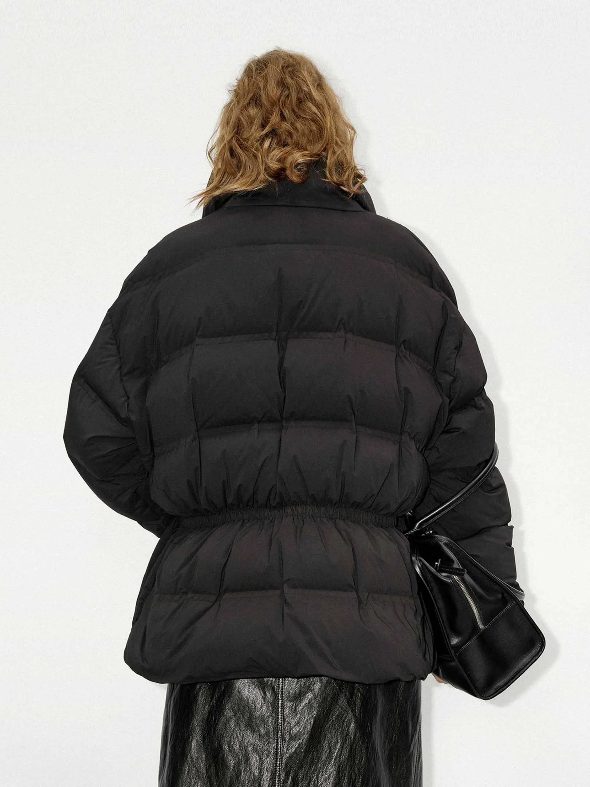 Drawstring Waist Down Jacket