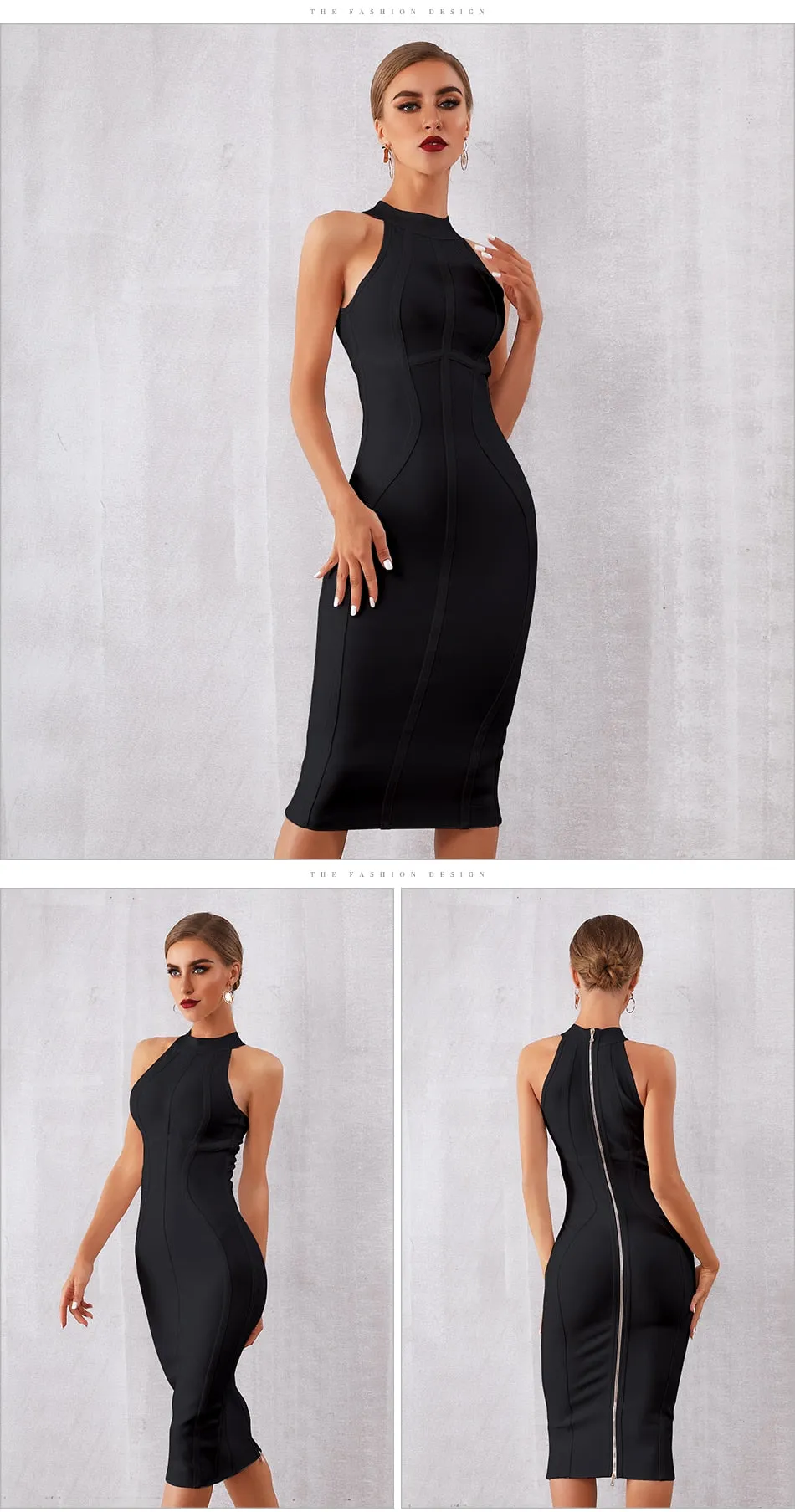 Elegant Tank Sexy Sleeveless Club Celebrity Runway Party Bodycon Bandage Dress