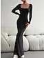 Elegant Women's Sweater Knit Maxi Dress