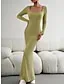 Elegant Women's Sweater Knit Maxi Dress