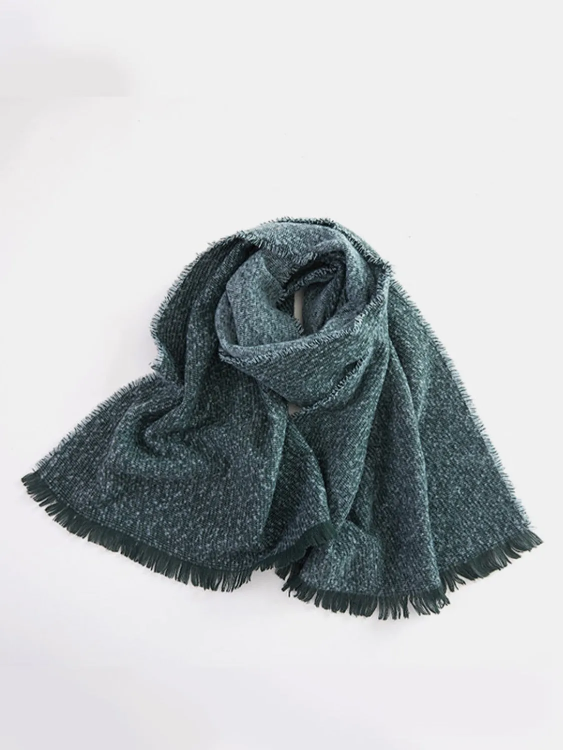 Elevate Your Style with Our Raw Hem Heathered Scarf