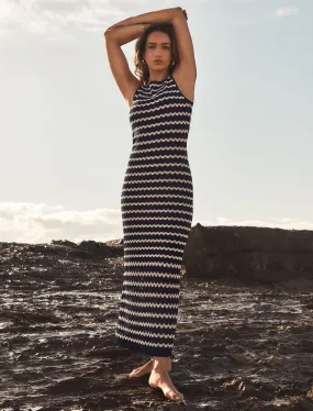 Elora Wave Striped Knit Dress