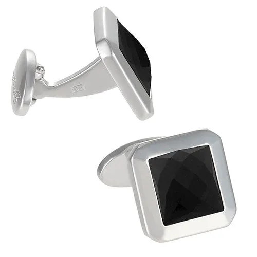 Faceted Agate Sterling Silver Cufflinks I Jan Leslie