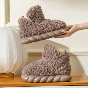 Fluffy Cozy Woman Warm Home Boots