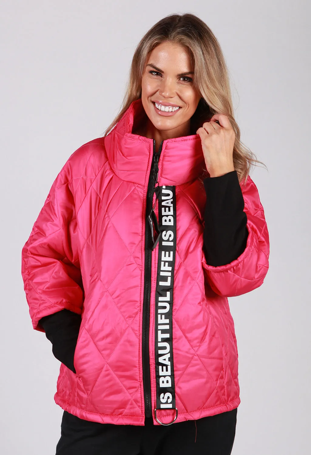 Fuchsia Quilted Jacket