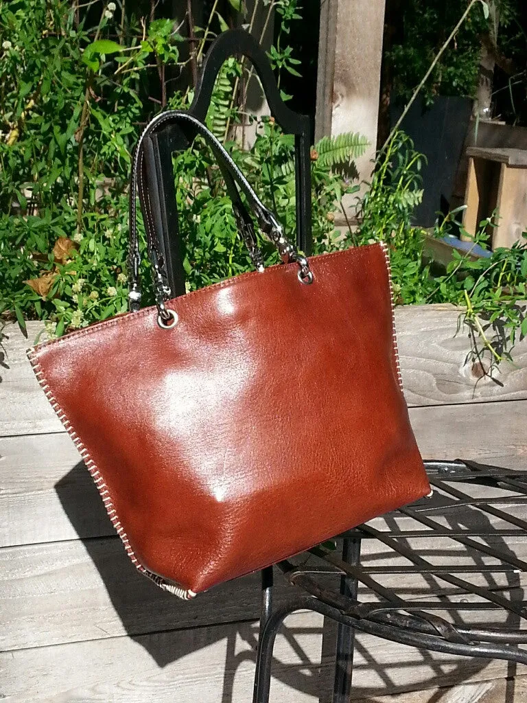 Gamidi Tote Florentine Vacchetta Cognac