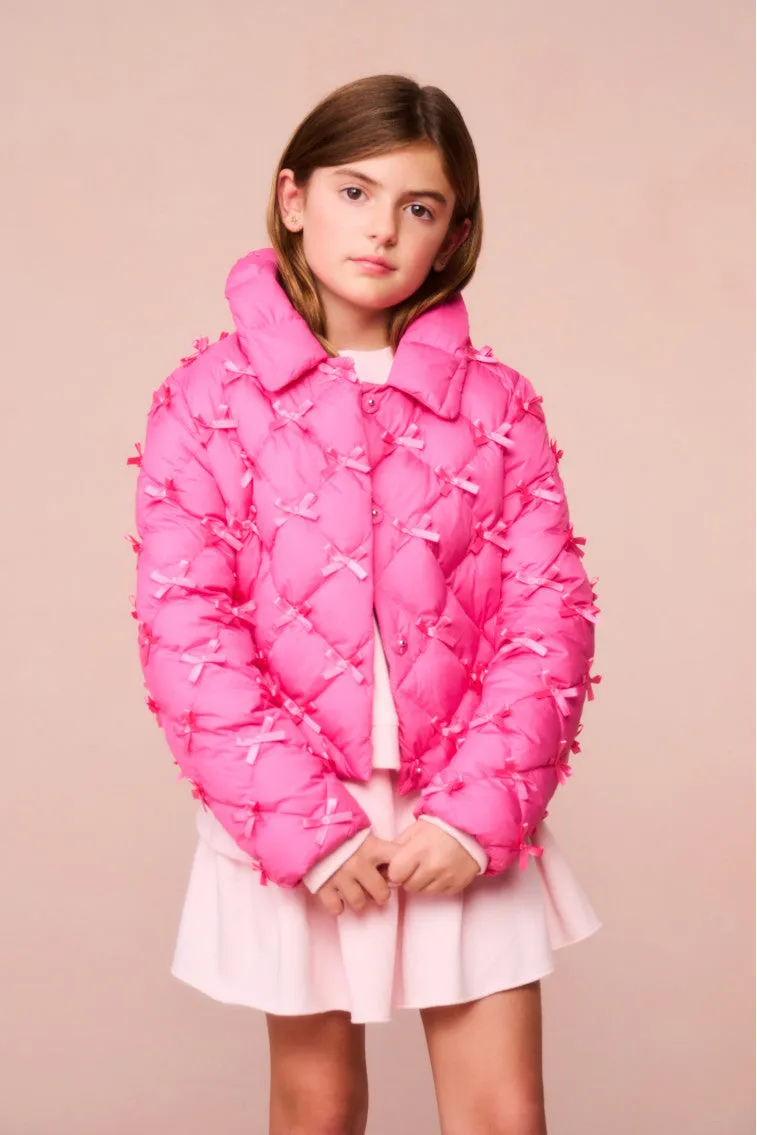 Girls Maricala Quilted Bow Jacket