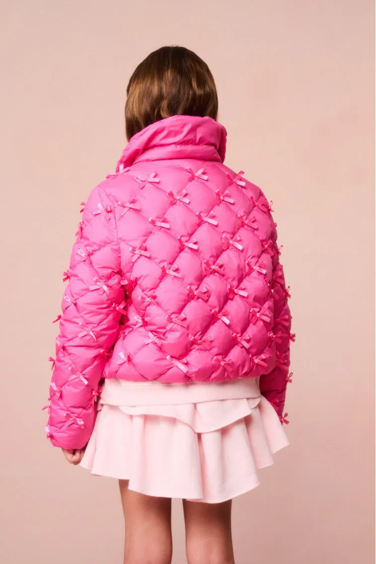 Girls Maricala Quilted Bow Jacket