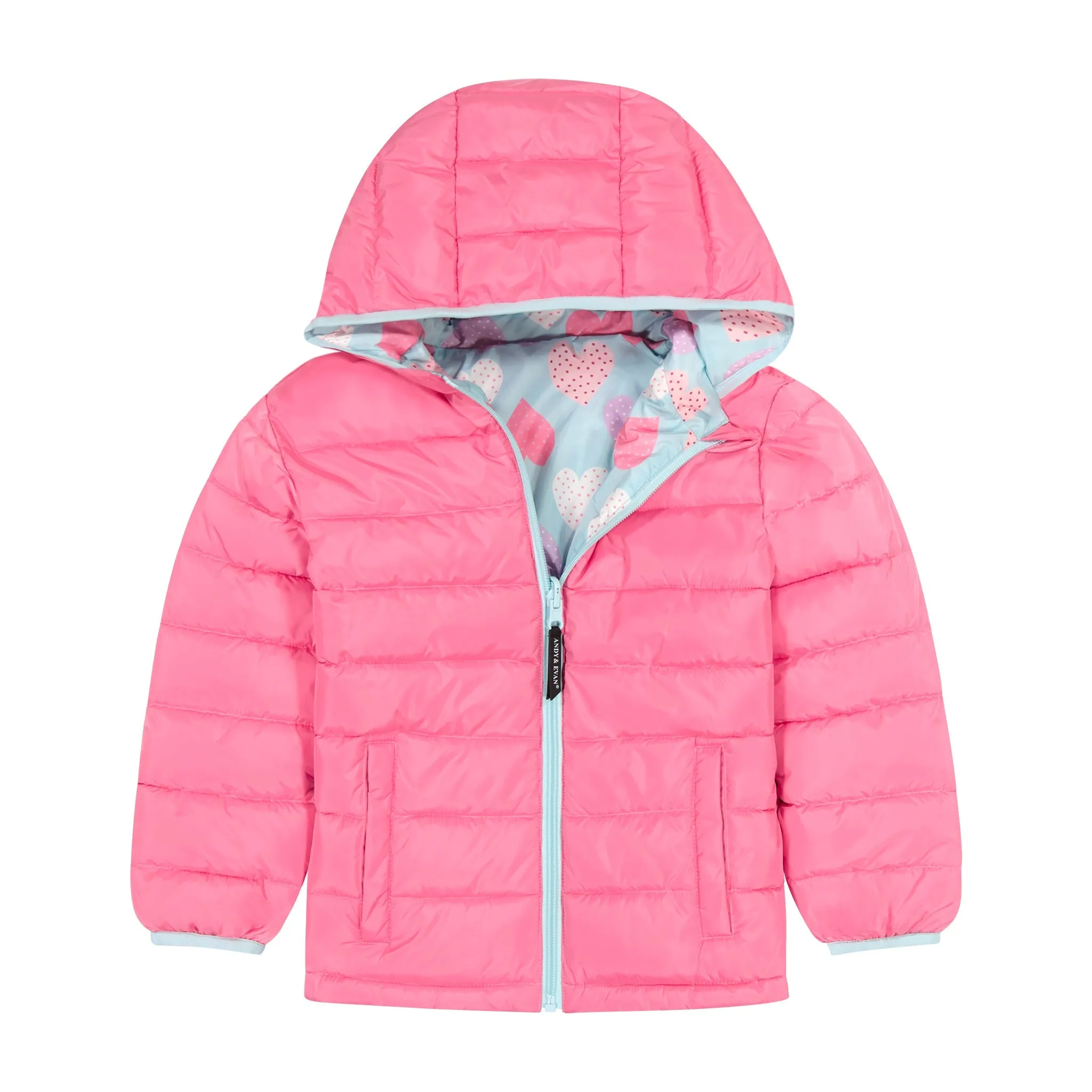 Girls Reversible Puffer  | Pink