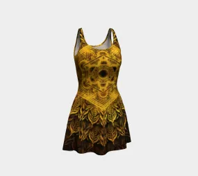 Golden Metatronic | Flare Dress | Yantrart Design