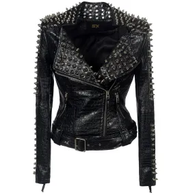 Gothic Rivet Punk Faux leather PU Jacket